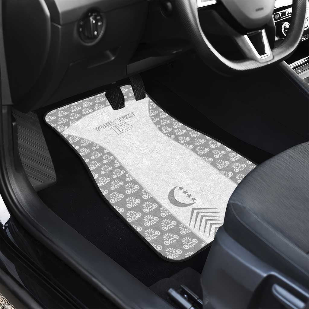 Custom Comoros Football Car Mats Go Champions White Les Coelacantes - Wonder Print Shop