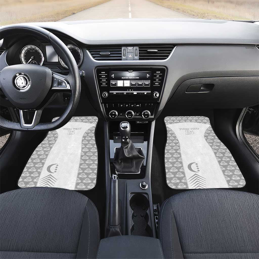 Custom Comoros Football Car Mats Go Champions White Les Coelacantes - Wonder Print Shop