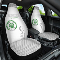 Comoros Football Car Seat Cover Go Champions White Les Coelacantes - Wonder Print Shop