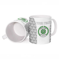 Custom Comoros Football Ceramic Mug Go Champions White Les Coelacantes - Wonder Print Shop