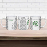 Custom Comoros Football Ceramic Mug Go Champions White Les Coelacantes - Wonder Print Shop