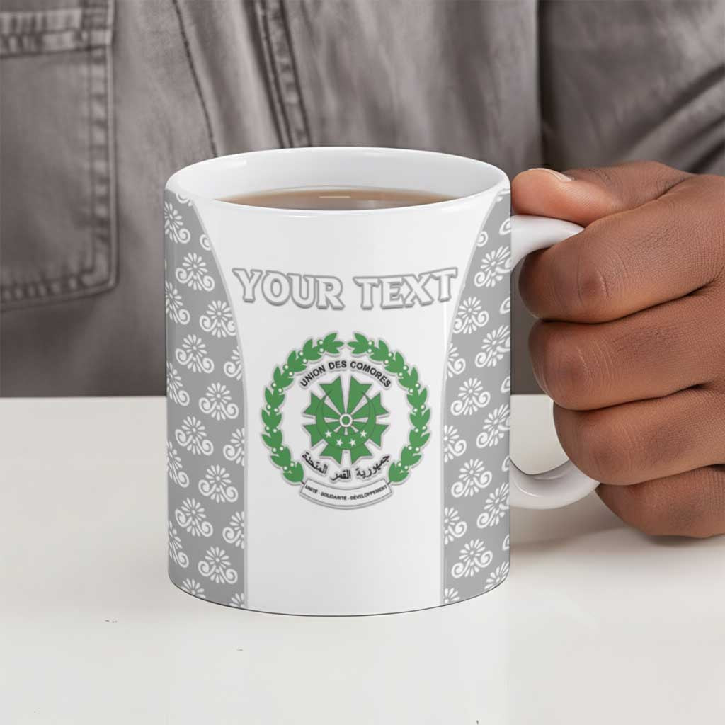 Custom Comoros Football Ceramic Mug Go Champions White Les Coelacantes - Wonder Print Shop