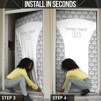 Custom Comoros Football Door Cover Go Champions White Les Coelacantes - Wonder Print Shop