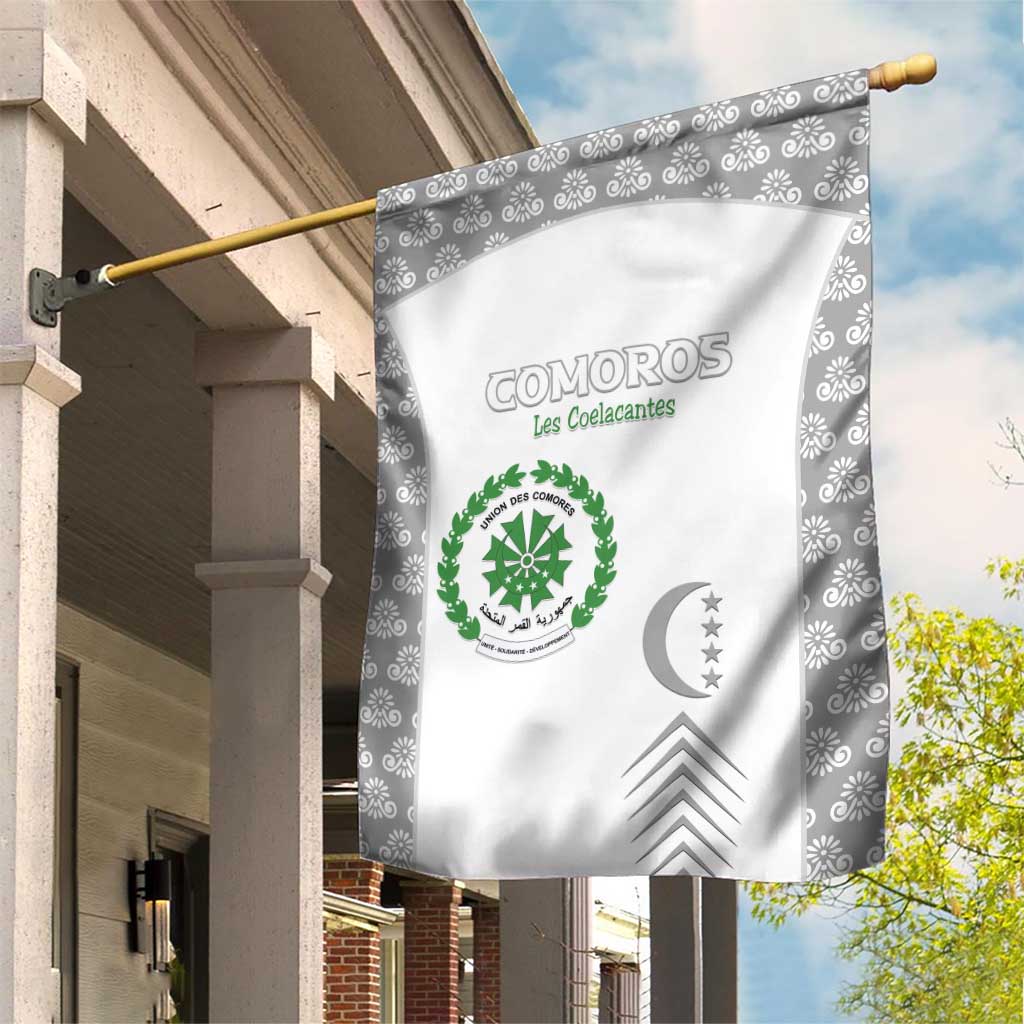 Comoros Football Garden Flag Go Champions White Les Coelacantes - Wonder Print Shop
