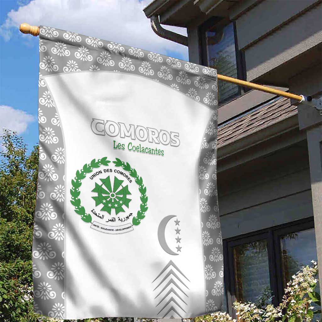 Comoros Football Garden Flag Go Champions White Les Coelacantes - Wonder Print Shop