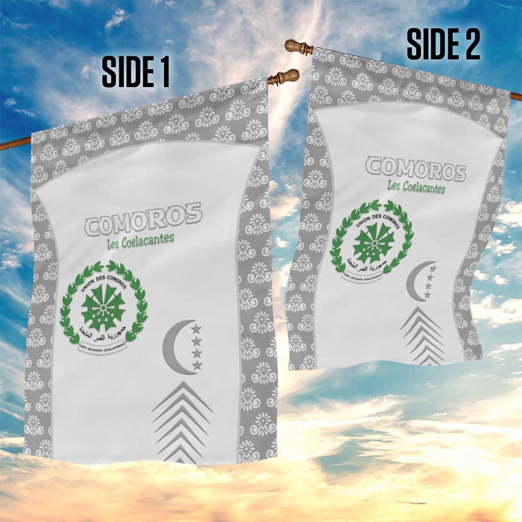 Comoros Football Garden Flag Go Champions White Les Coelacantes - Wonder Print Shop