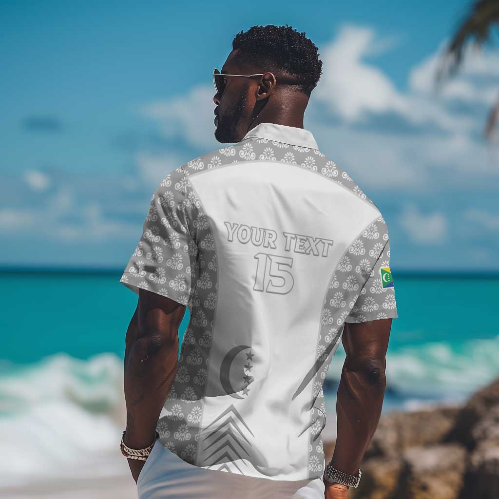 Custom Comoros Football Hawaiian Shirt Go Champions White Les Coelacantes LT15