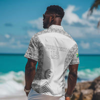 Custom Comoros Football Hawaiian Shirt Go Champions White Les Coelacantes LT15