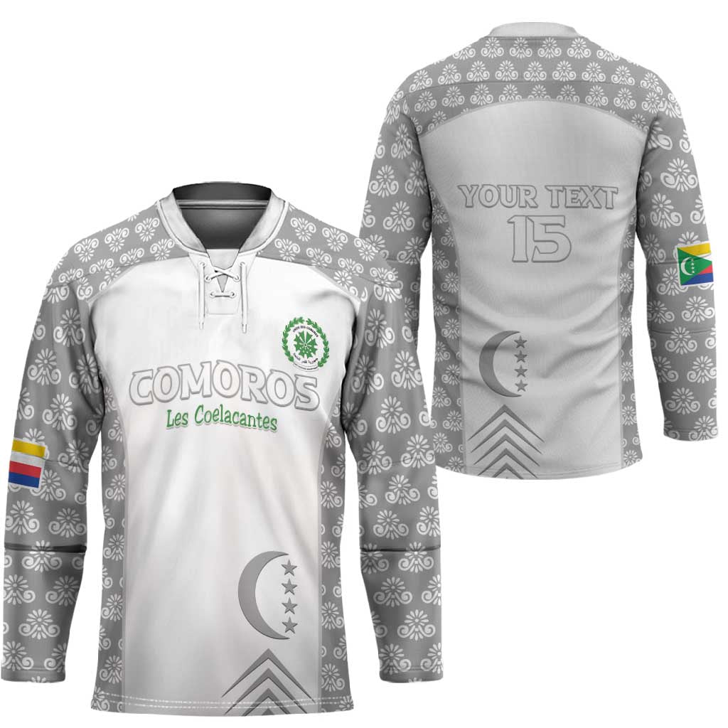 Custom Comoros Football Hockey Jersey Go Champions White Les Coelacantes - Wonder Print Shop