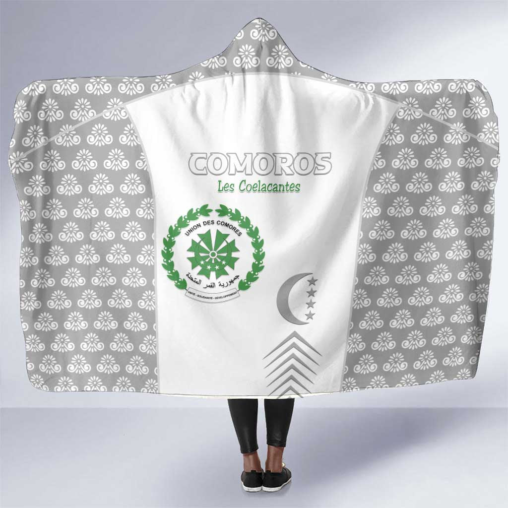 Comoros Football Hooded Blanket Go Champions White Les Coelacantes - Wonder Print Shop