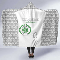 Comoros Football Hooded Blanket Go Champions White Les Coelacantes - Wonder Print Shop