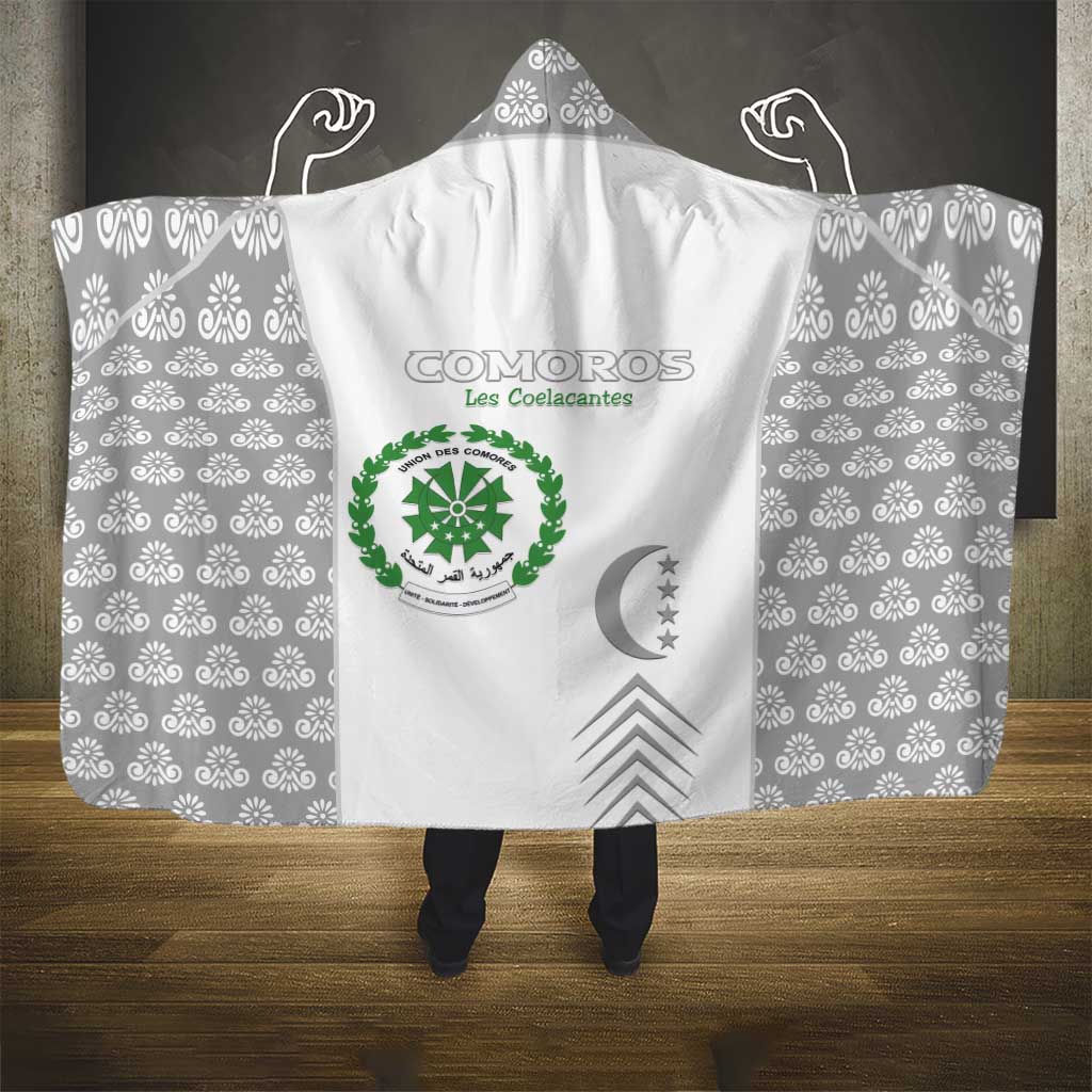 Comoros Football Hooded Blanket Go Champions White Les Coelacantes - Wonder Print Shop