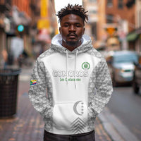Custom Comoros Football Hoodie Go Champions White Les Coelacantes - Wonder Print Shop