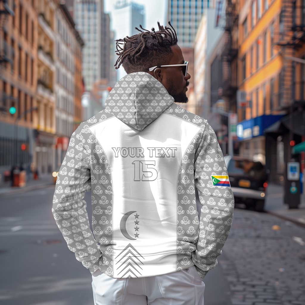 Custom Comoros Football Hoodie Go Champions White Les Coelacantes - Wonder Print Shop