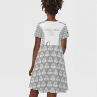 Custom Comoros Football Kid Short Sleeve Dress Go Champions White Les Coelacantes LT15