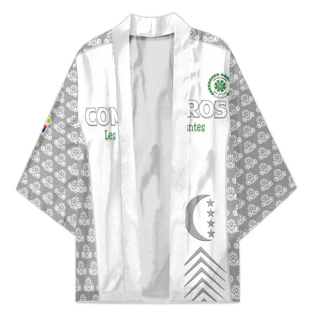 Custom Comoros Football Kimono Go Champions White Les Coelacantes - Wonder Print Shop