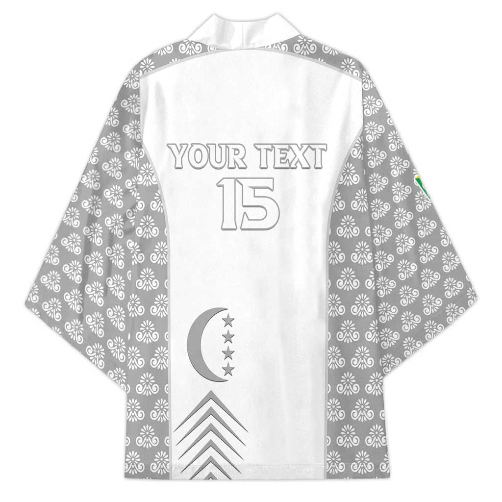 Custom Comoros Football Kimono Go Champions White Les Coelacantes - Wonder Print Shop