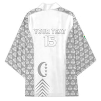 Custom Comoros Football Kimono Go Champions White Les Coelacantes - Wonder Print Shop