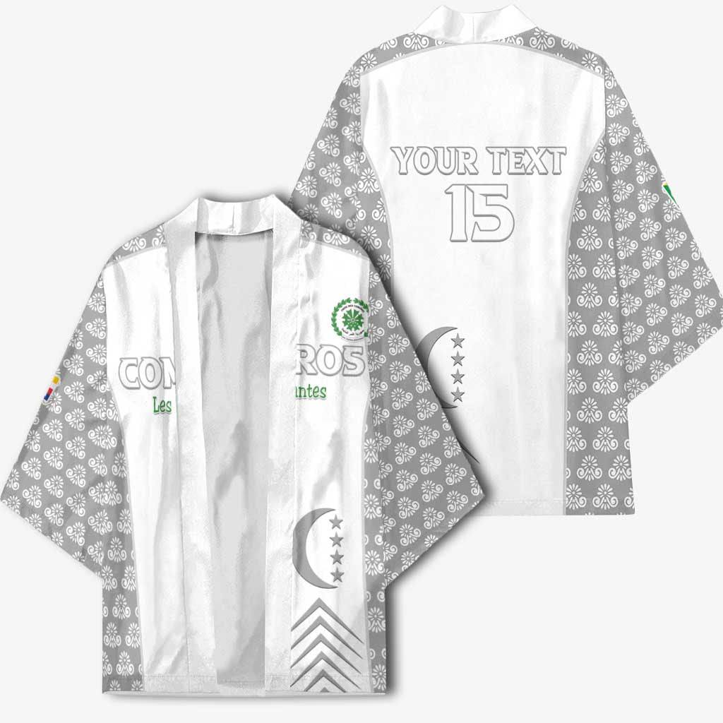 Custom Comoros Football Kimono Go Champions White Les Coelacantes - Wonder Print Shop