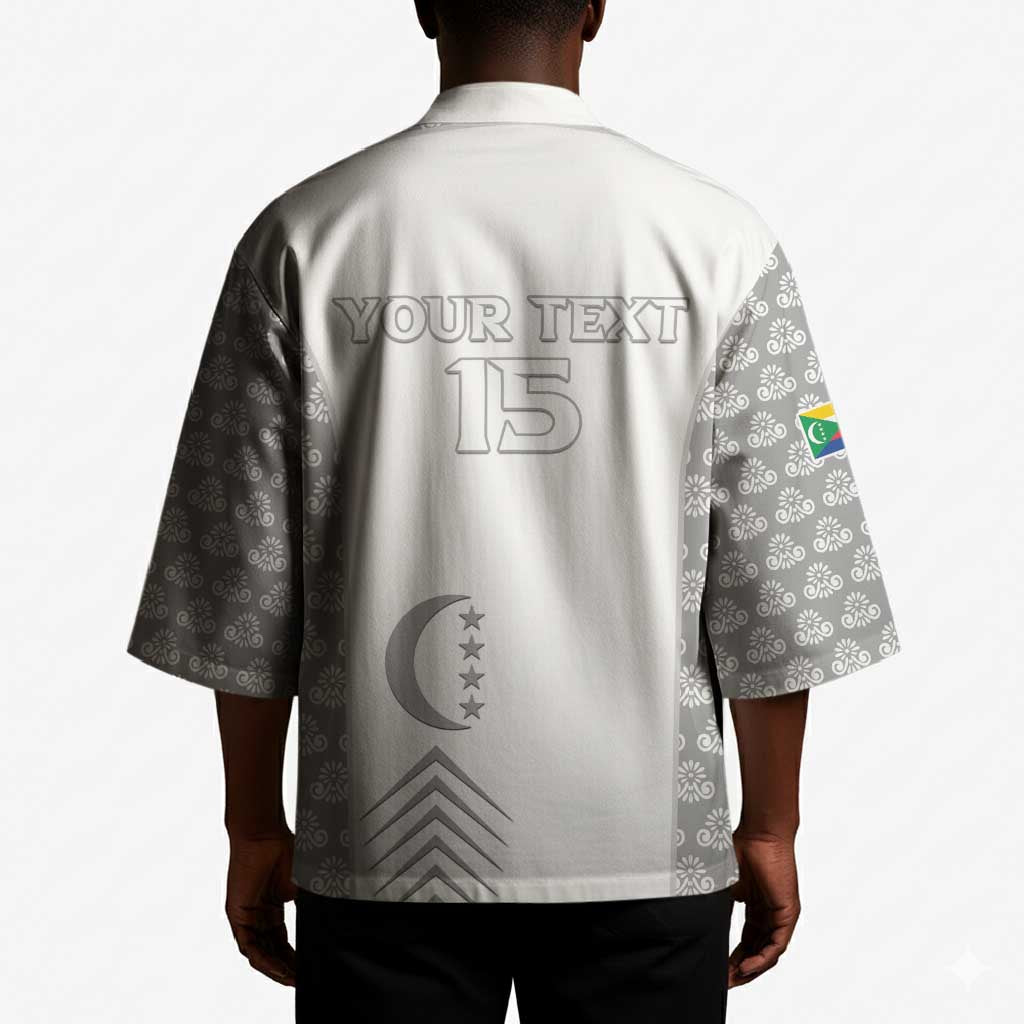 Custom Comoros Football Kimono Go Champions White Les Coelacantes - Wonder Print Shop