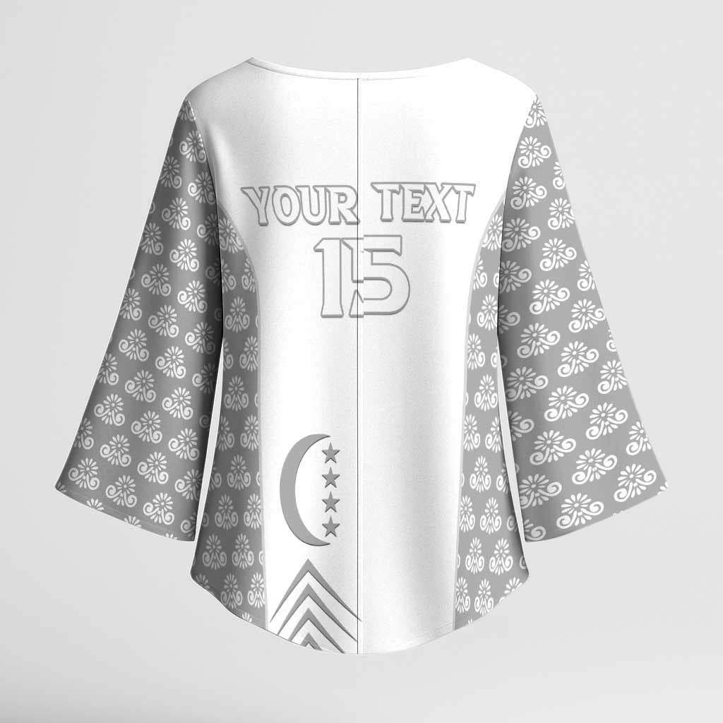 Custom Comoros Football Kimono Sleeve Blouse Go Champions White Les Coelacantes - Wonder Print Shop