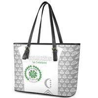 Comoros Football Leather Tote Bag Go Champions White Les Coelacantes - Wonder Print Shop