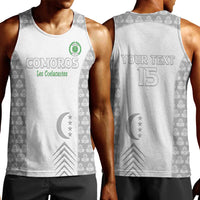 Custom Comoros Football Men Tank Top Go Champions White Les Coelacantes - Wonder Print Shop