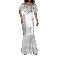 Custom Comoros Football Mermaid Dress Go Champions White Les Coelacantes LT15
