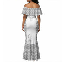 Custom Comoros Football Mermaid Dress Go Champions White Les Coelacantes LT15