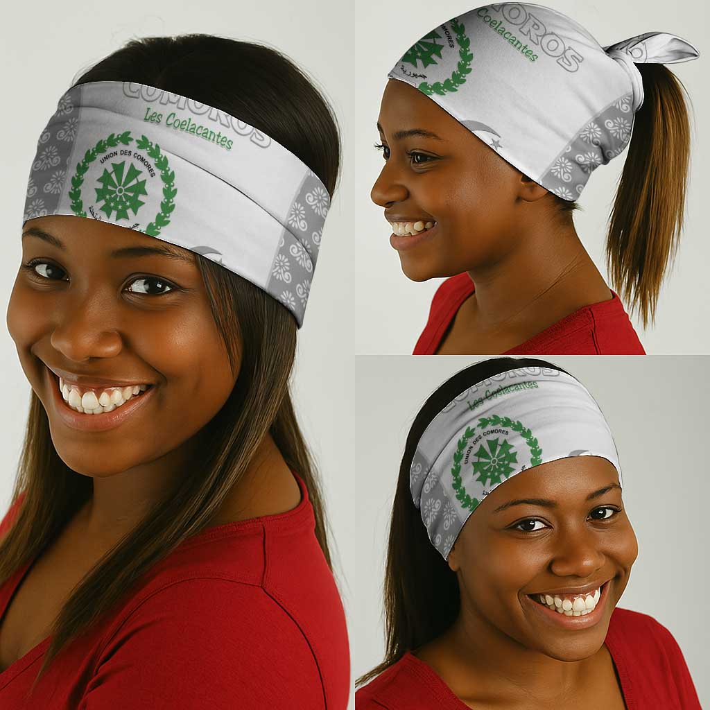 Comoros Football Neck Gaiter Go Champions White Les Coelacantes - Wonder Print Shop