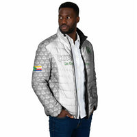 Custom Comoros Football Padded Jacket Go Champions White Les Coelacantes - Wonder Print Shop