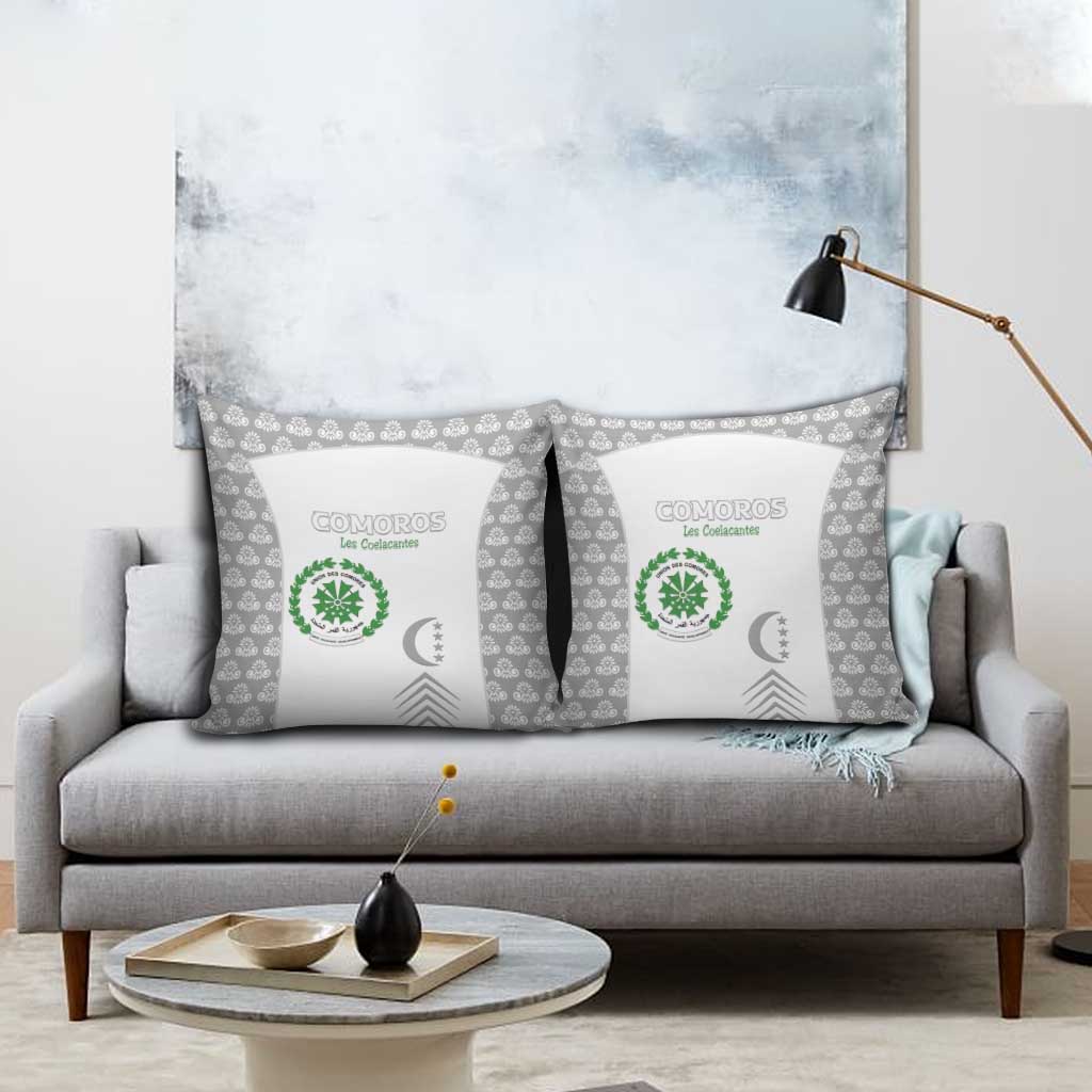 Comoros Football Pillow Cover Go Champions White Les Coelacantes - Wonder Print Shop