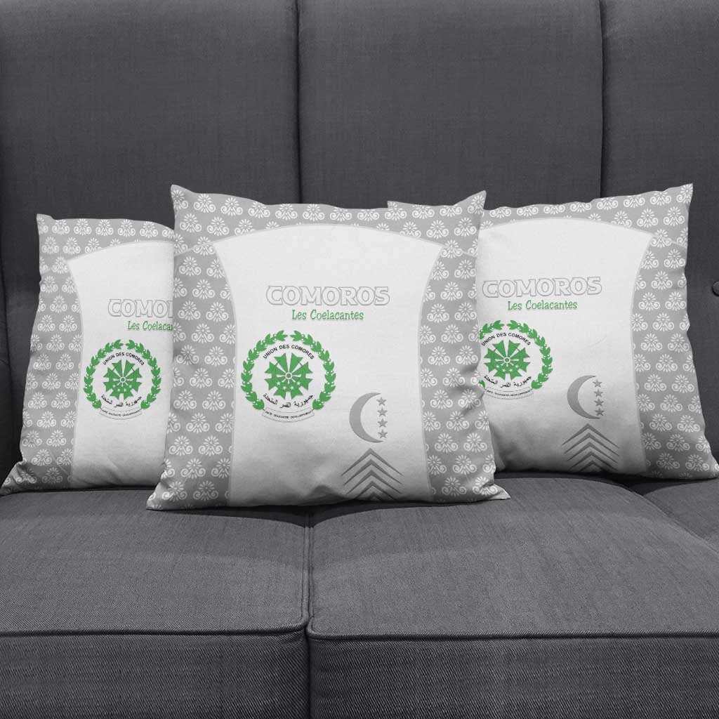 Comoros Football Pillow Cover Go Champions White Les Coelacantes - Wonder Print Shop