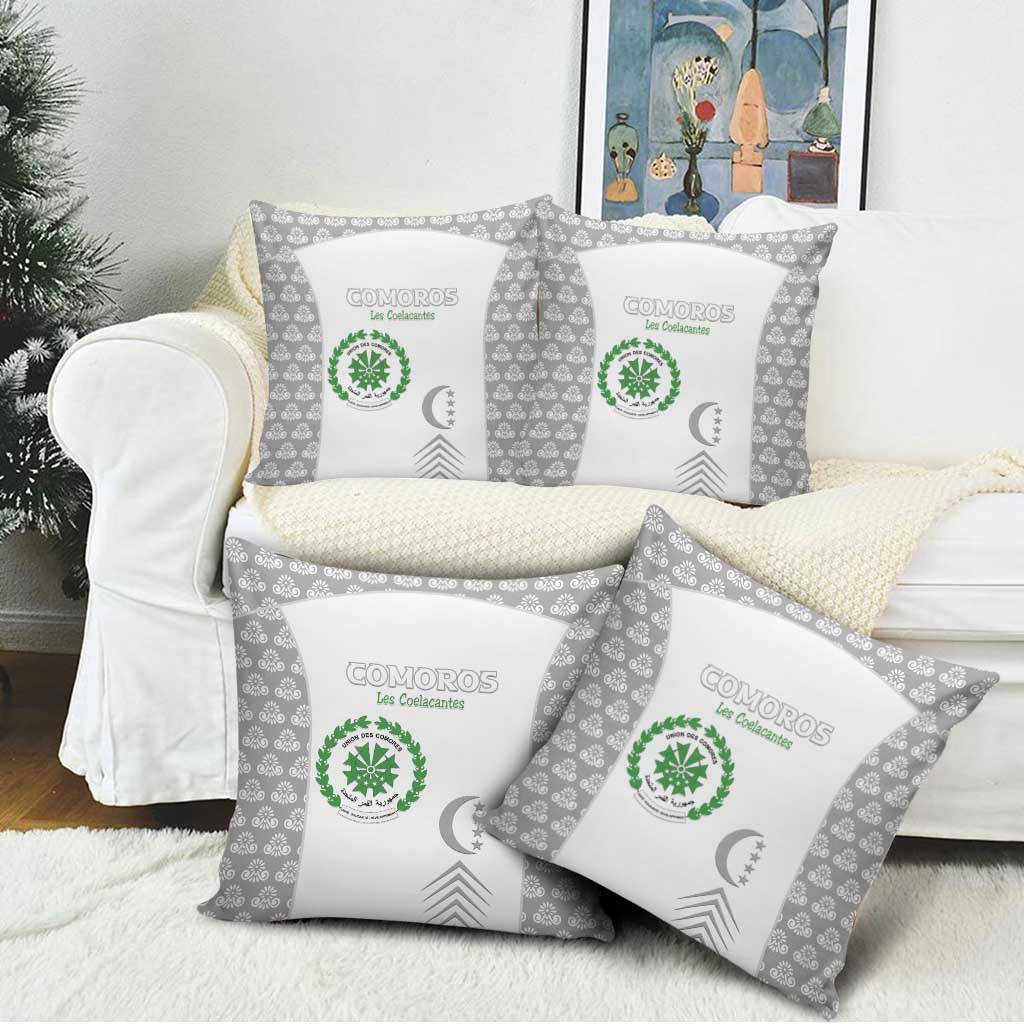 Comoros Football Pillow Cover Go Champions White Les Coelacantes - Wonder Print Shop