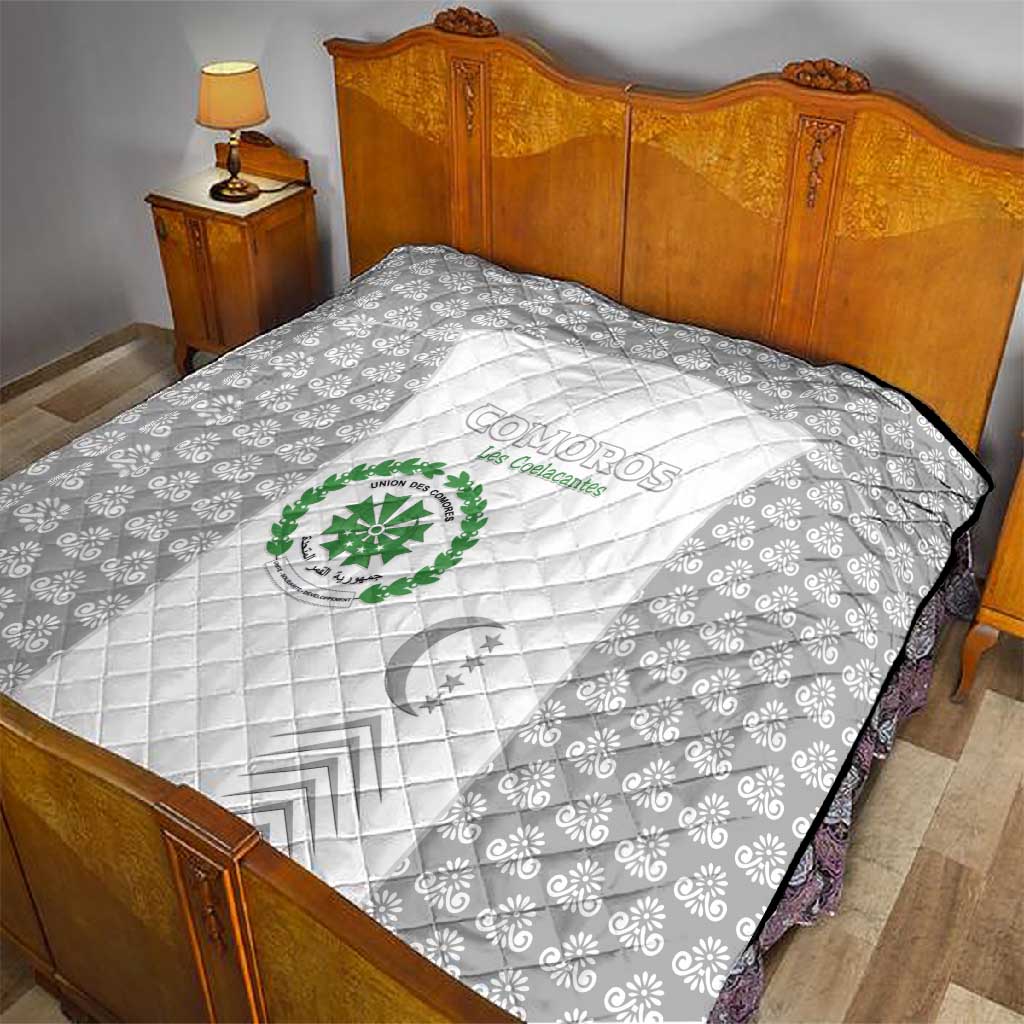 Comoros Football Quilt Go Champions White Les Coelacantes - Wonder Print Shop