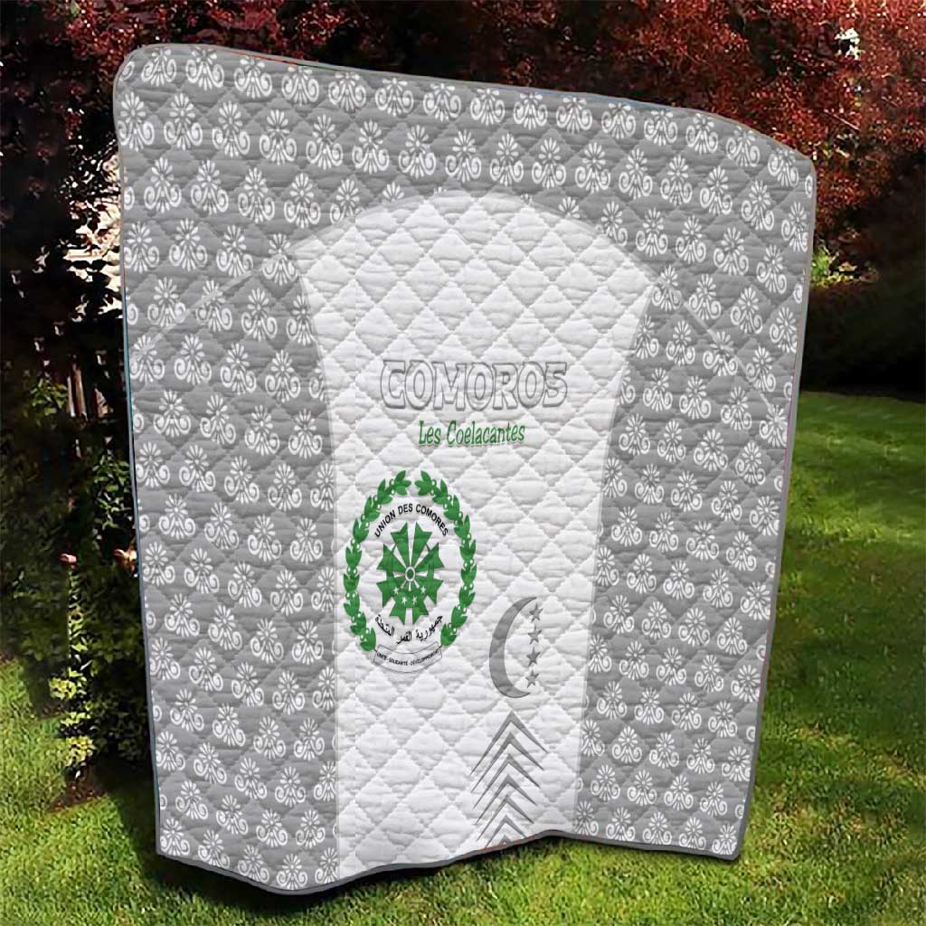 Comoros Football Quilt Go Champions White Les Coelacantes - Wonder Print Shop