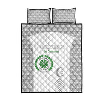 Comoros Football Quilt Bed Set Go Champions White Les Coelacantes - Wonder Print Shop