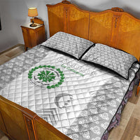 Comoros Football Quilt Bed Set Go Champions White Les Coelacantes - Wonder Print Shop