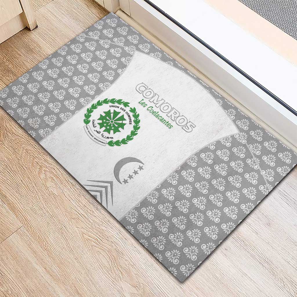 Comoros Football Rubber Doormat Go Champions White Les Coelacantes - Wonder Print Shop