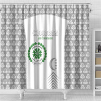 Comoros Football Shower Curtain Go Champions White Les Coelacantes - Wonder Print Shop