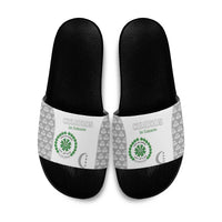 Comoros Football Slide Sandals Go Champions White Les Coelacantes - Wonder Print Shop