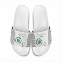 Comoros Football Slide Sandals Go Champions White Les Coelacantes - Wonder Print Shop