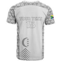 Custom Comoros Football T shirt Go Champions White Les Coelacantes LT15