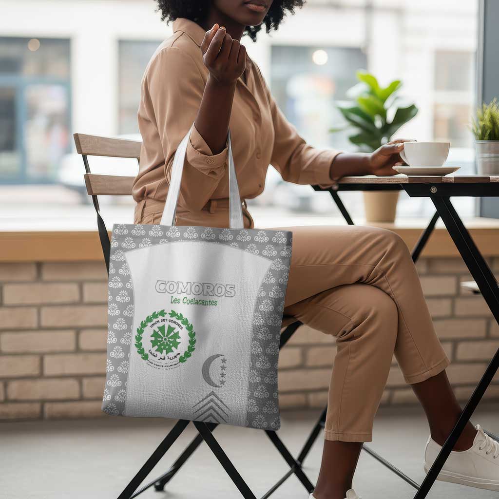 Comoros Football Tote Bag Go Champions White Les Coelacantes - Wonder Print Shop