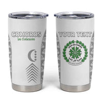 Custom Comoros Football Tumbler Cup Go Champions White Les Coelacantes - Wonder Print Shop