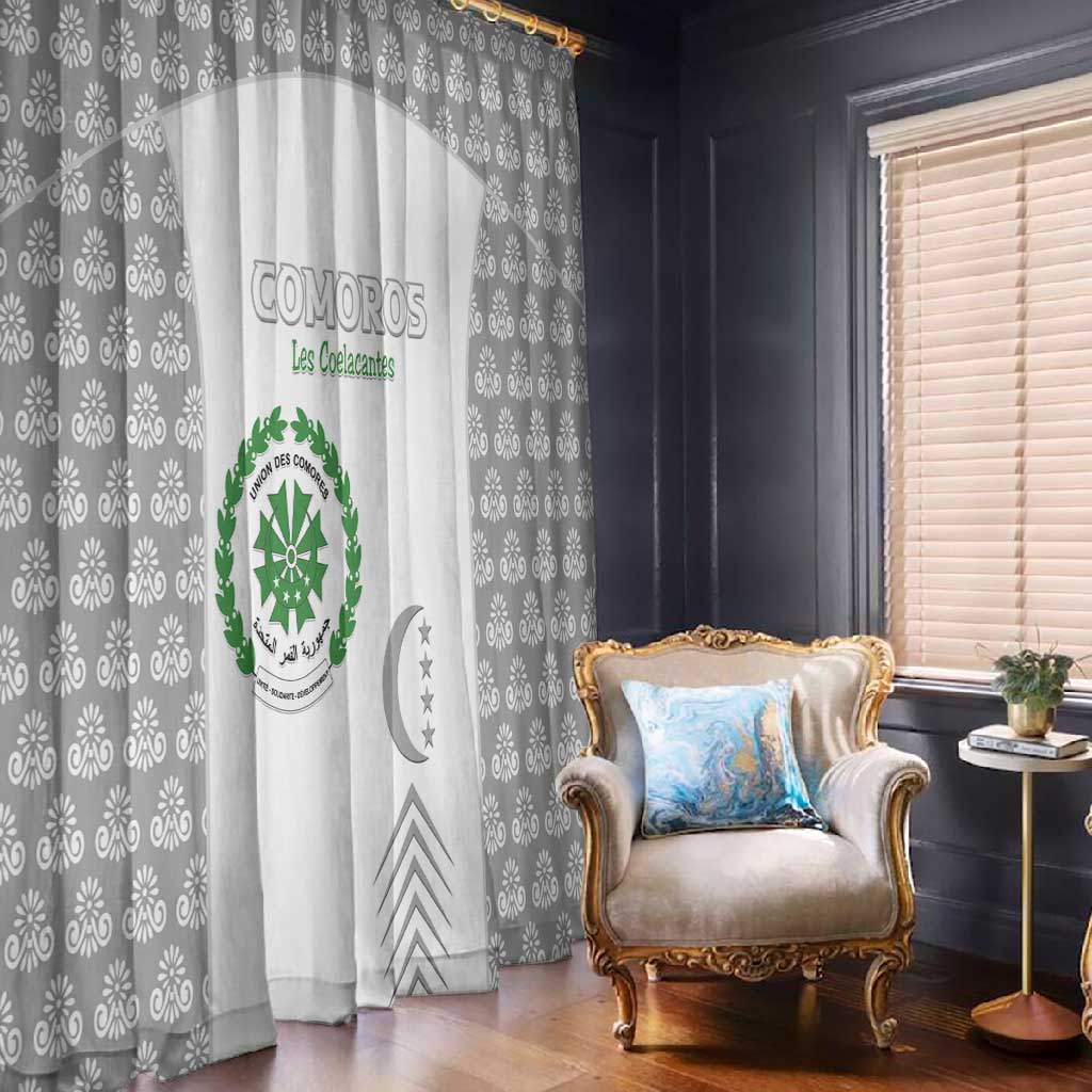 Comoros Football Window Curtain Go Champions White Les Coelacantes - Wonder Print Shop