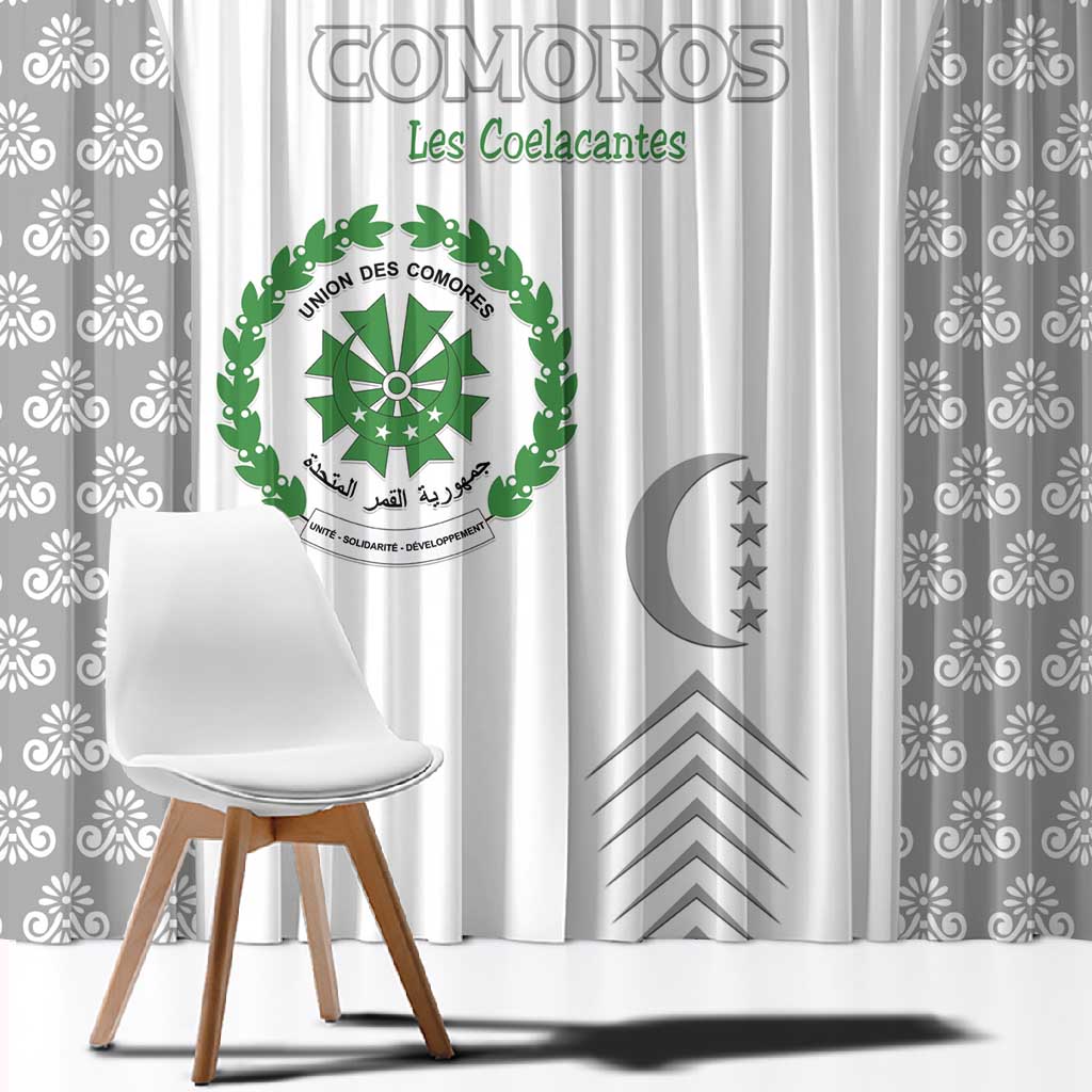 Comoros Football Window Curtain Go Champions White Les Coelacantes - Wonder Print Shop