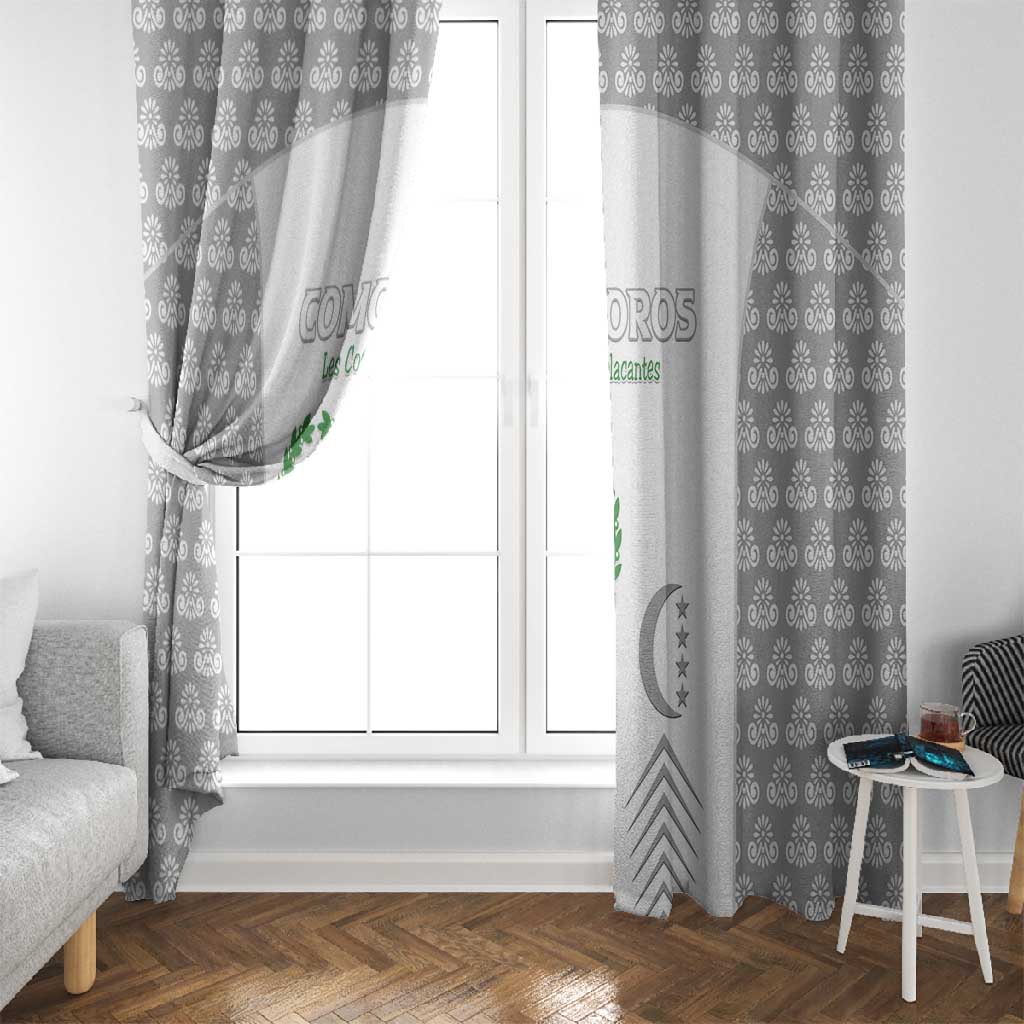 Comoros Football Window Curtain Go Champions White Les Coelacantes - Wonder Print Shop