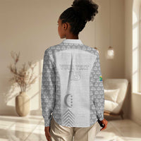 Custom Comoros Football Women Casual Shirt Go Champions White Les Coelacantes - Wonder Print Shop