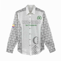 Custom Comoros Football Women Casual Shirt Go Champions White Les Coelacantes - Wonder Print Shop